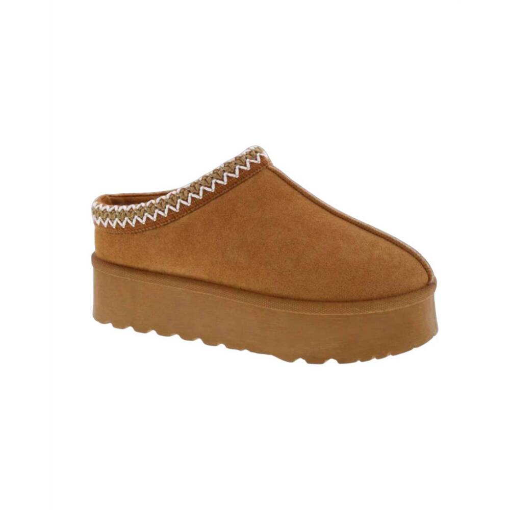 NEW LA SHOE KING women's platform slipper mules in tan